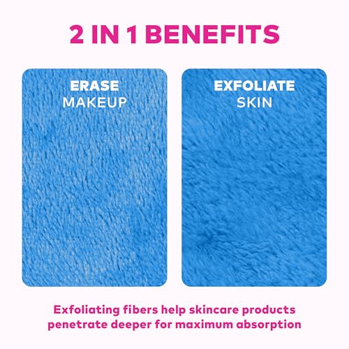 Image of The Original MakeUp Eraser PRO, Effortlessly Remove All Makeup Using Only Water, Including Waterproof Mascara, Eyeliner, Foundation, Lipstick, Sunscreen,and More! Berry Blue, 1ct