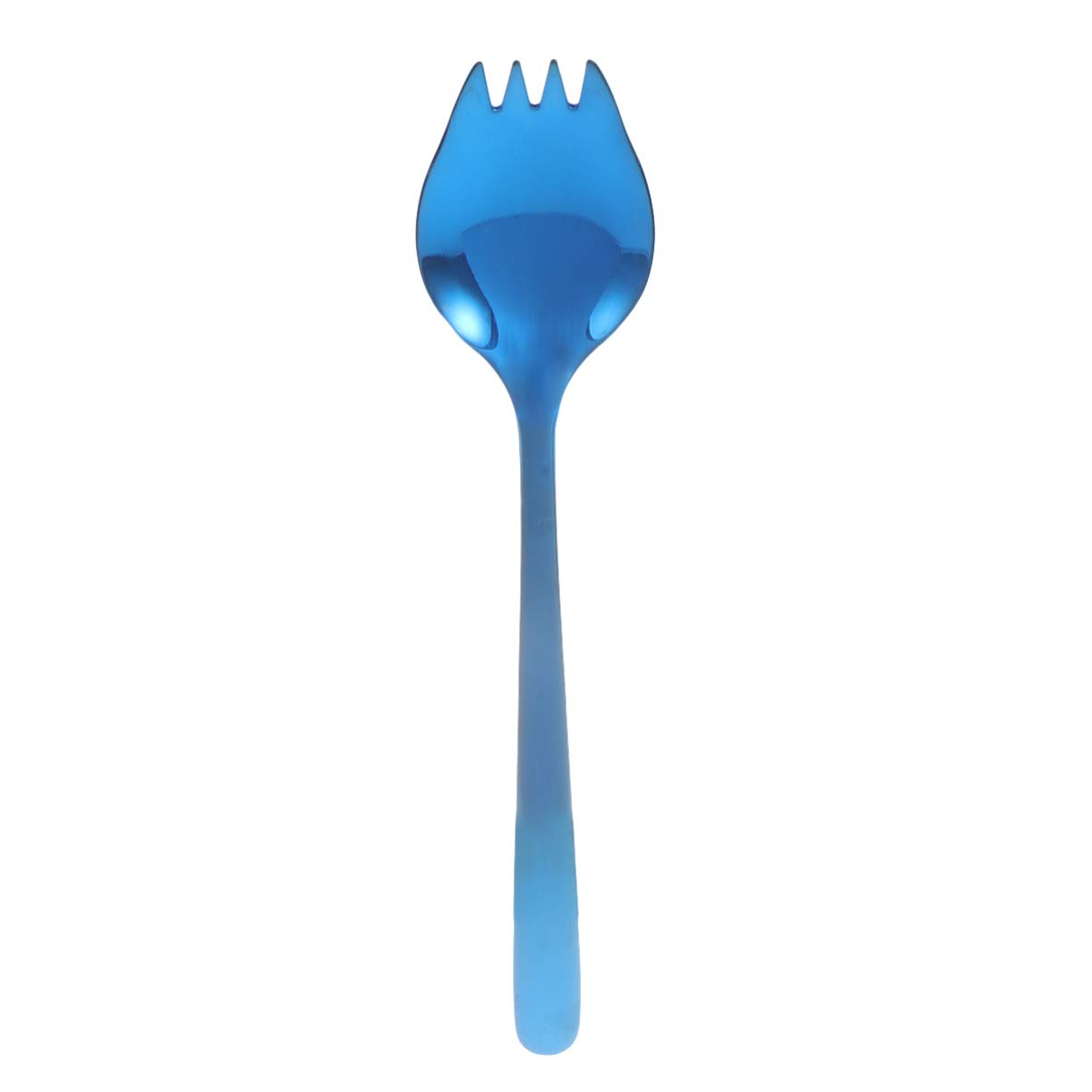 DOITOOL 304 Stainless Steel Salad Serving Set Spork Fork Spoon Blue Silverware Salad Utensils