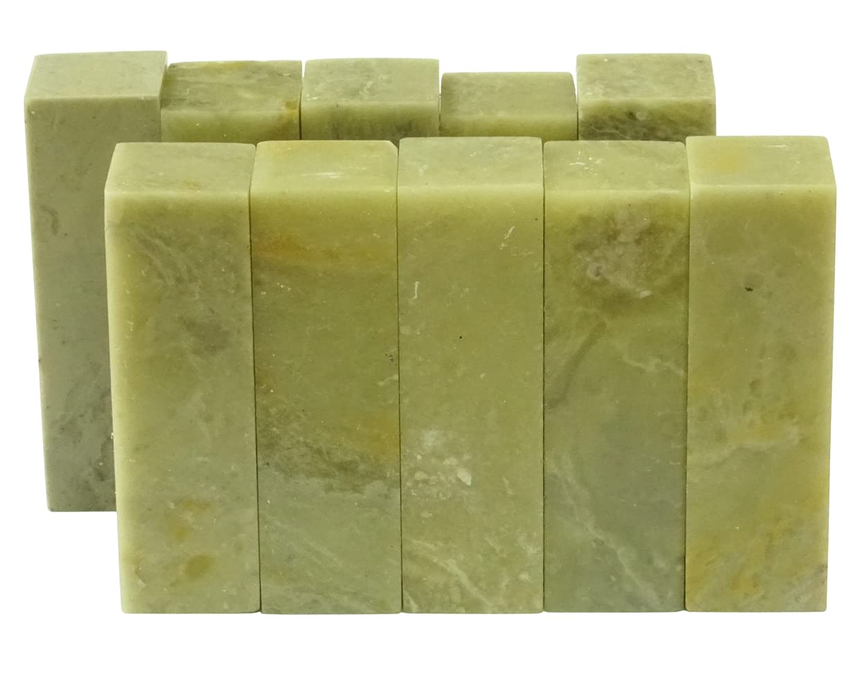 Amazon.co.jp: 弘梅堂 篆刻 印材 青田石（15mm×50mm）青田青白章 1.5cm