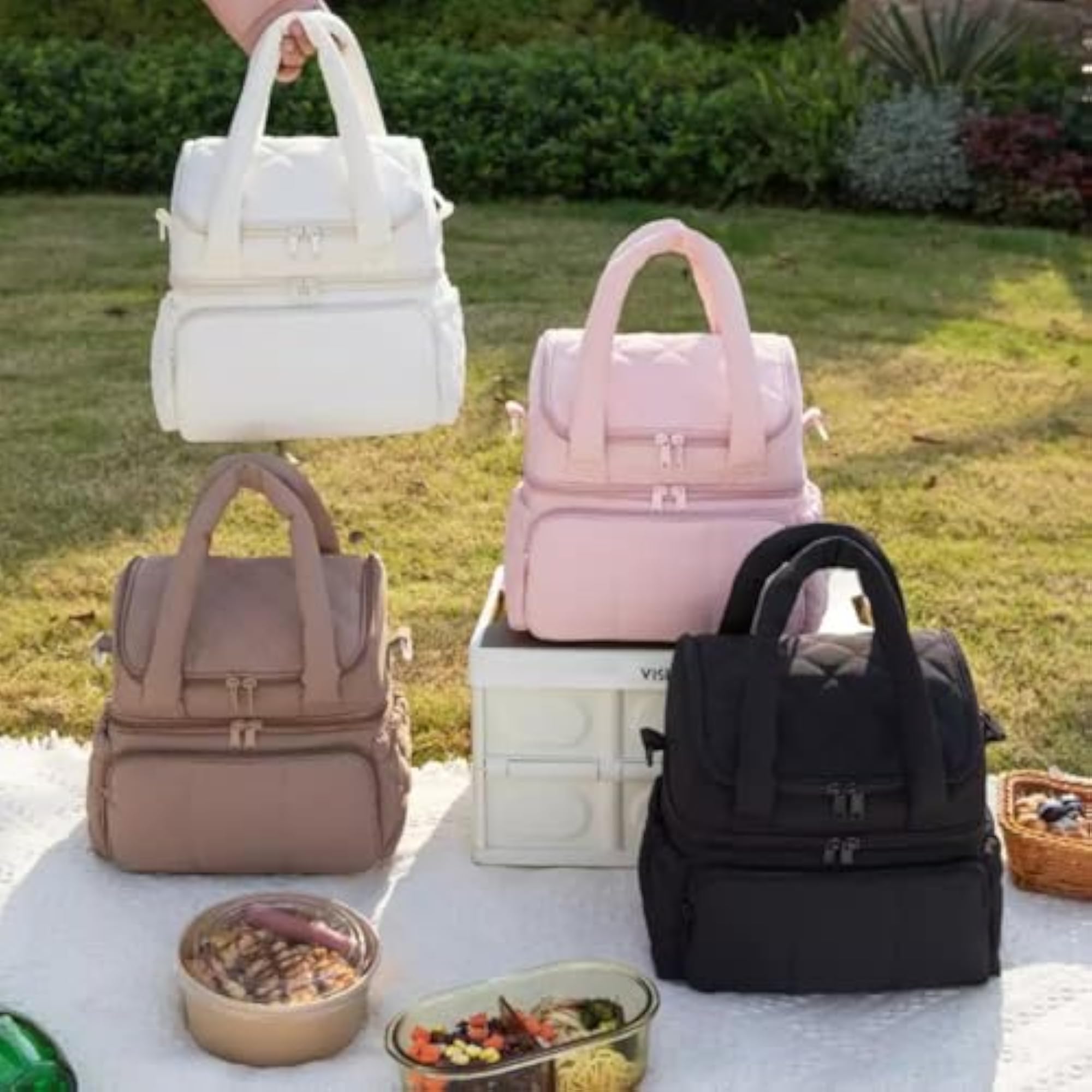 Leakproof Portable Lunch Box Bag with Shoulder Strap