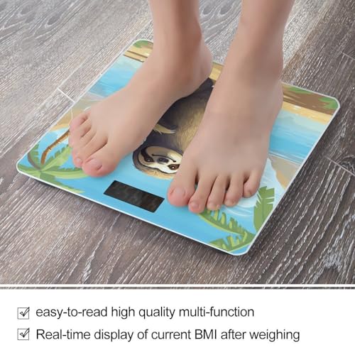 Báscula digital de baño con vidrio templado y pantalla LCD miniatura 5