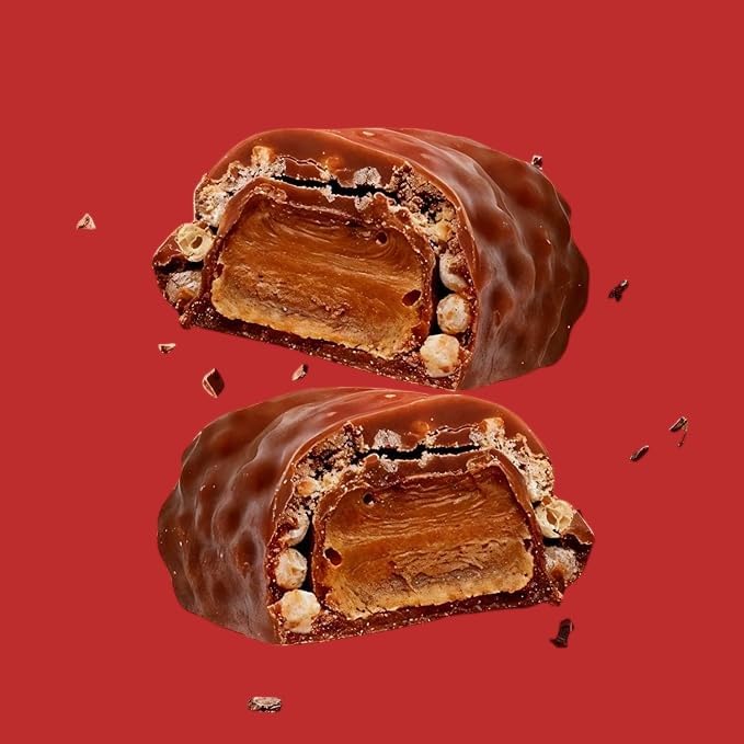 Delicious Rich Caramel & Crispy Rice & Milk Chocolate Fun Size Bars-1.5 lbs Individually Wrapped, Bulk Milk Chocolate Candy-Perfect for Parties, Snacks, and Gifting(24 oz)