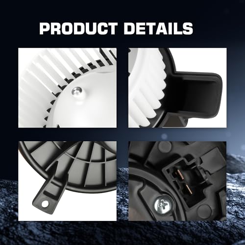 Image of 68029719AB HVAC Heater Blower Motor Compatible with Jeep, for Dodge, for Chrysler Vehicles: Grand Cherokee, Durango 2011-2021, Grand Caravan 2008-2020, Town & Country 2008-2016, Front Side