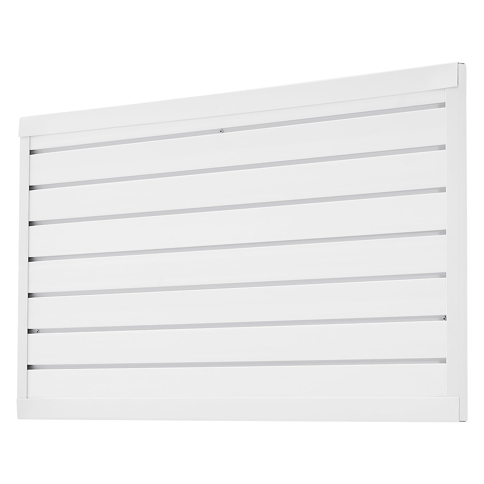 VEVOR Paneles de Pared de Listones 1225 x 645 x 20 mm, Panel de Listones de Garaje de PVC Diseño Modular con Estructura de Acoplamiento y Corte de Bricolaje para Almacenamiento y Exhibición, Blanco