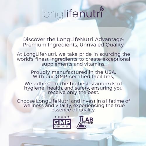 longlifenutri vitamin k2 mk-7 100mcg  nutrient support for bones and circulation 120 vegetarian capsules 4-month supply lab tested made in the usa non-gmo