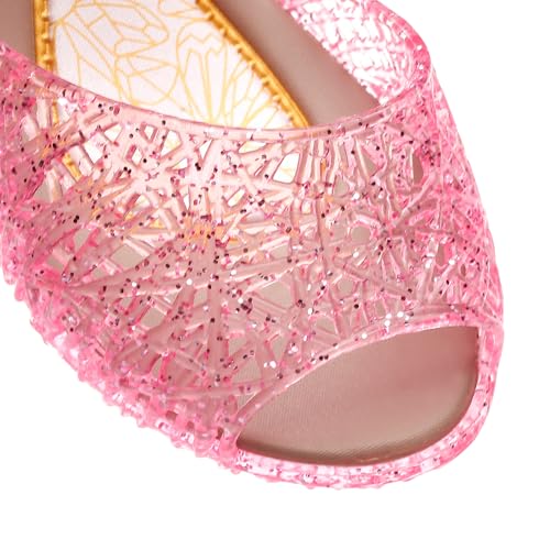 Jelly Sandals for Girls,Closed Toe Princess Costume Summer Dress Shoes Fisherman Gladiator Water Beach Flat Sandals for Toddler/Little Kid/Big Kid2