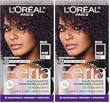 L'Oreal Paris Feria Midnight Bold Multi-Faceted Permanent Hair Dye, One-Step Hair Color Kit for Dark Hair, No Bleach Required, Violet Eclipse (Pack of 2)