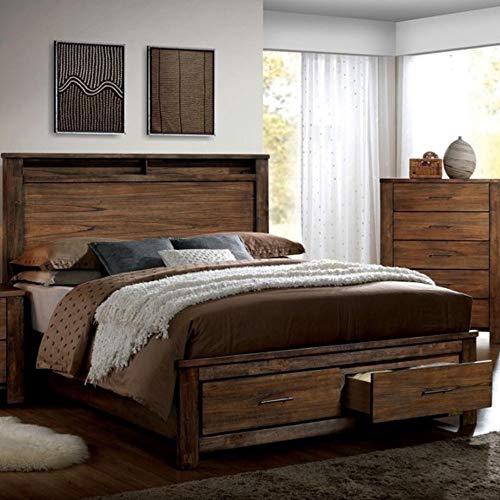 AA Warehousing Hunter Divan, Eastern King Bed, Oak