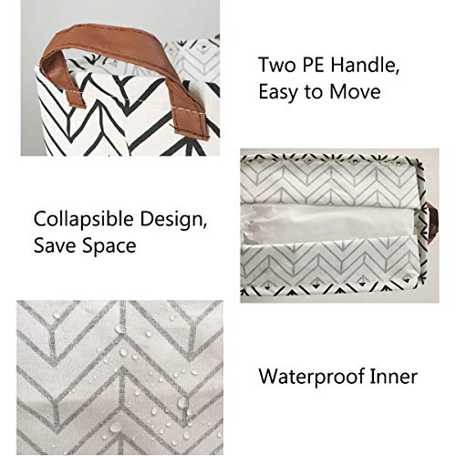 Image of Rectangle Storage Basket Cute Canvas Organizer Bin for Pet /Children Toys, Books, Clothes Perfect for Rooms /Playroom (Alphabet)