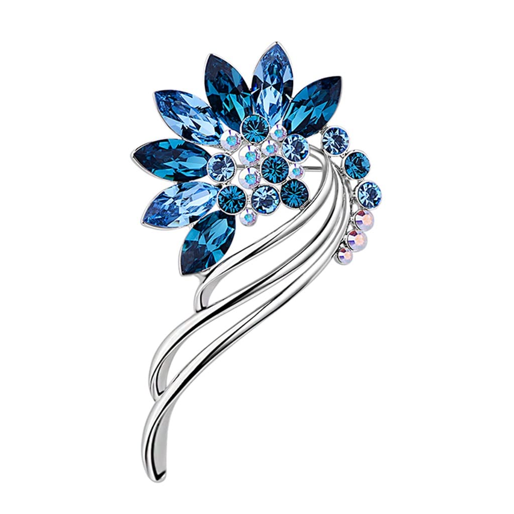 Crystal Brosche Frauen Jacke Corsage Coat Pin Abzeichen Korea Blumenkleidung Accessoires