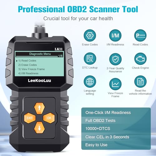 Leekooluu LKK-V309 Obd2 Scanner Ease Setup Plug-Play: Clear Reset Engine Error Code Professional Code Reader Diagnostic Scan Tools thumb #1