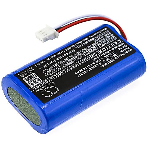 FITHOOD Battery Replacement for trilithic 360 DSP E-400 2447-0002-140 56627 502 017 (2600mAh/7.4V)