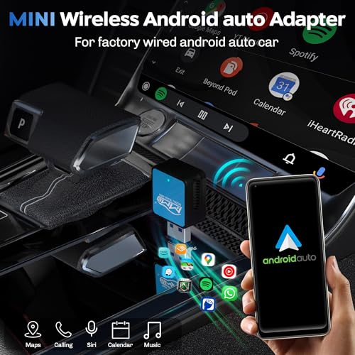 MMB Adaptador automotivo sem fio para Android, mini dongle automático Android 2024 para Android 11+,