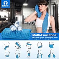Sukeen 4 Pack Cooling Towels (40"x 12"), Cooling Neck Wraps, Soft Ice Towel — image 3