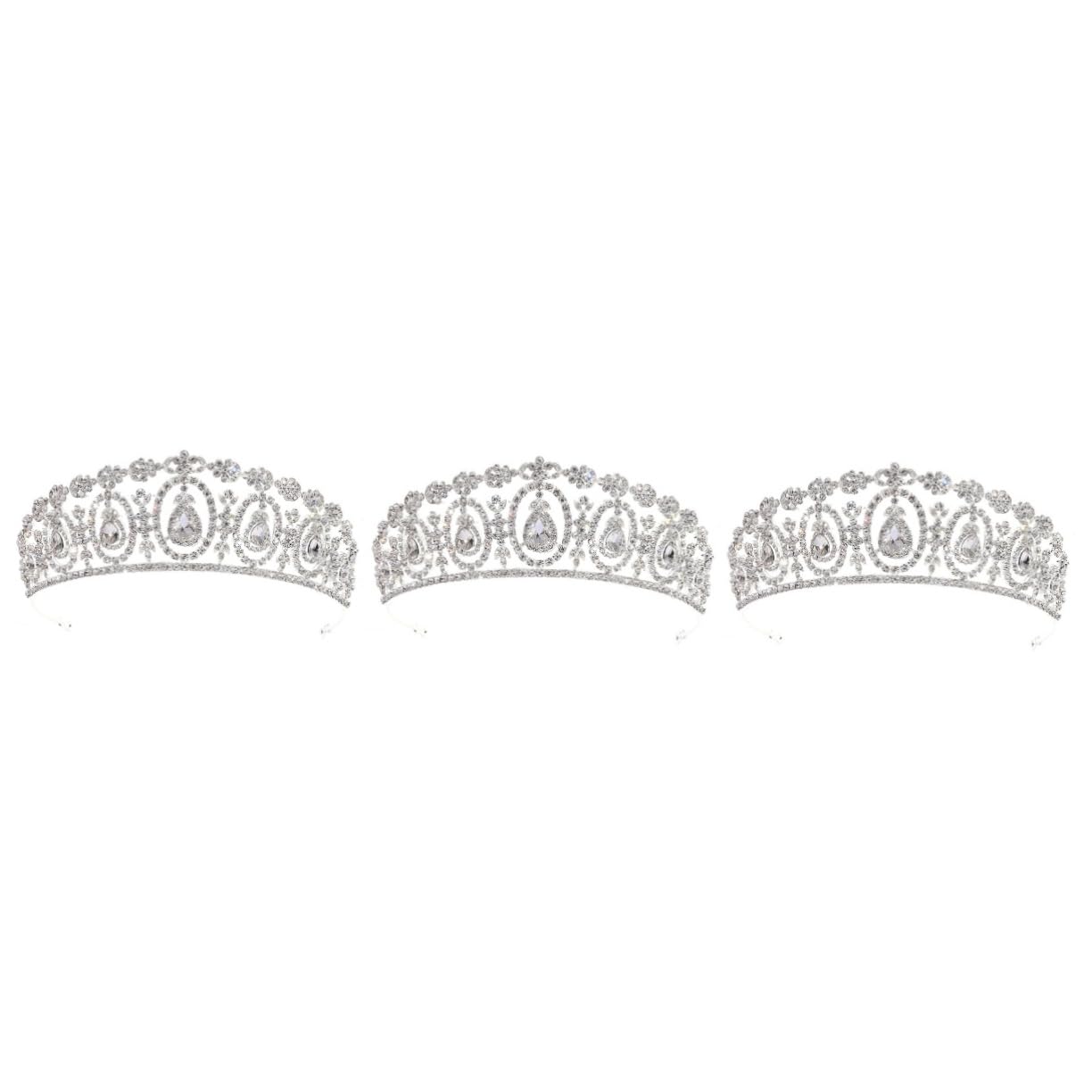 FRCOLOR 3 Pezzi Cerchietto Con Di Strass Stile Barocco Per Da Sposa Accessori Per Da Donna