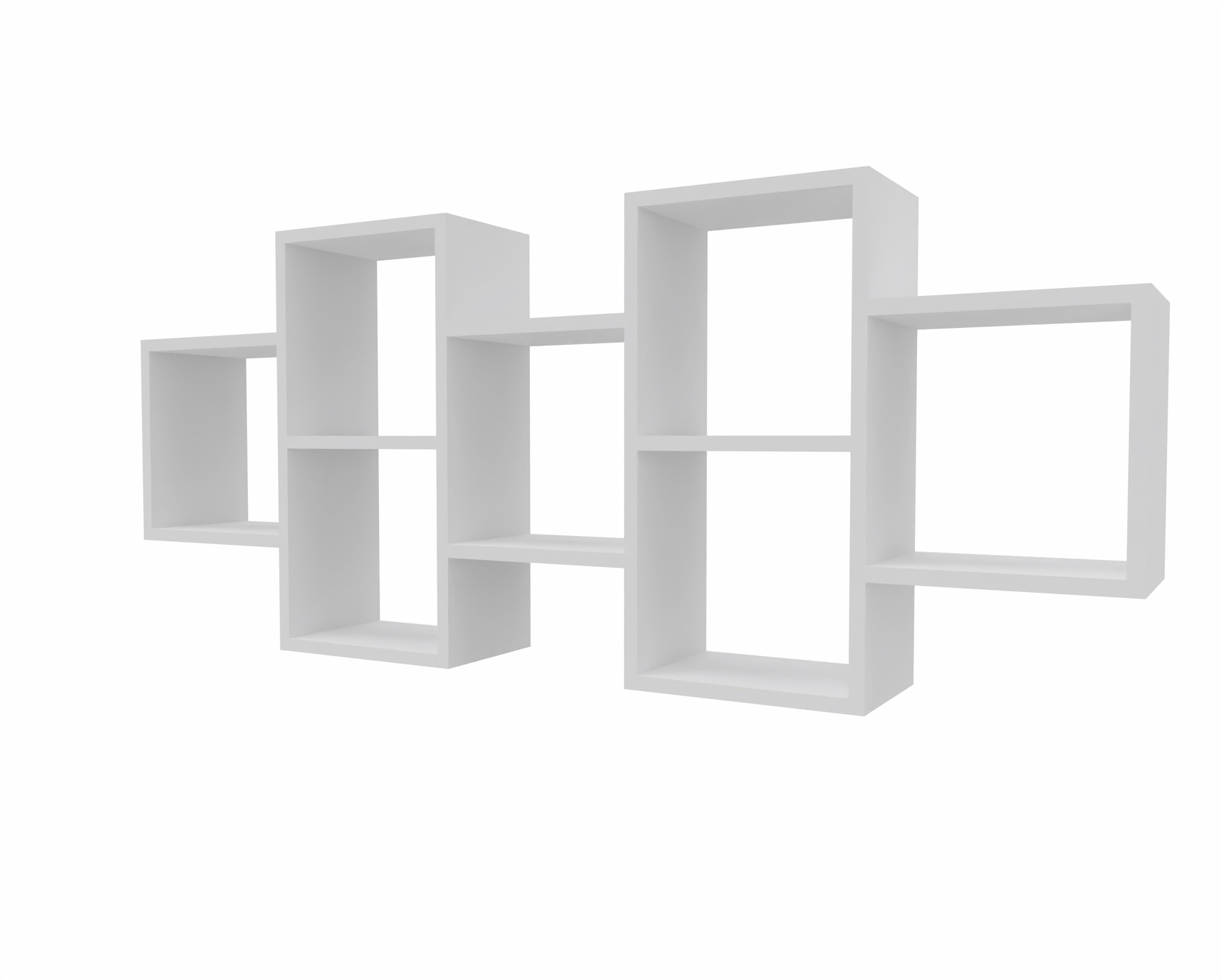 MARAND Bücherregal Wand Hängend, Regale für Wände, Wand Regal für Kinderzimmer, Bücherregal Weiß