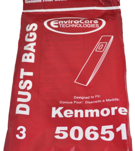 Kenmore 50651 Upright Vacuum Bags, 3 Per pack