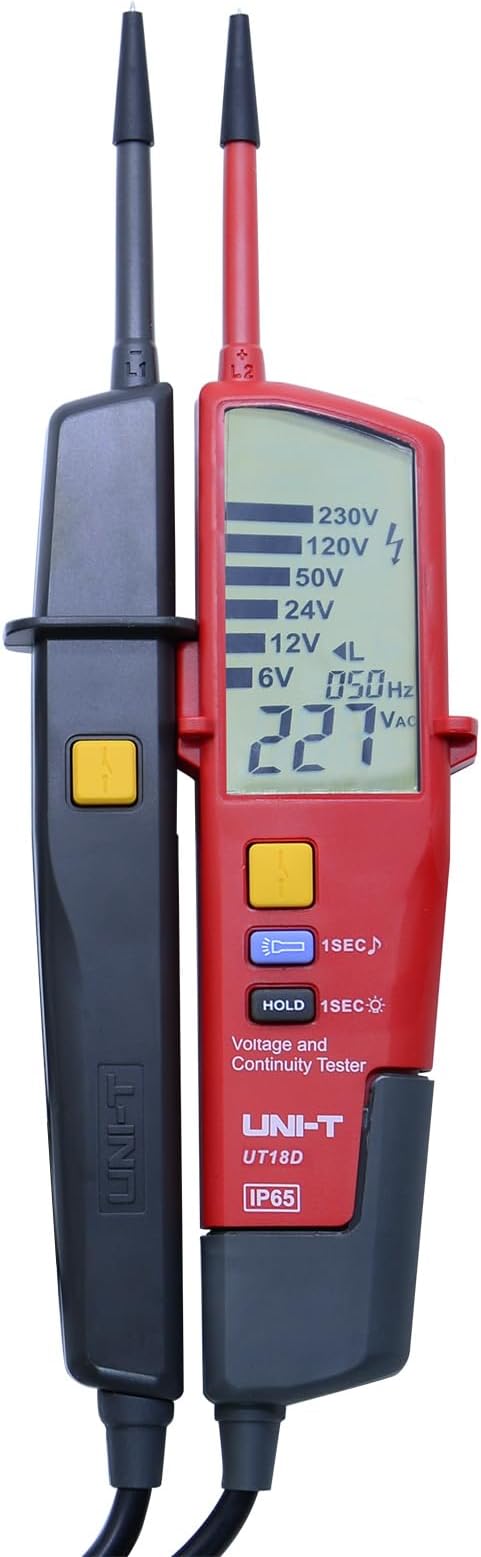 UT18D Voltage And Continuity Tester Auto Range Volt Detectors Pen Date Hold/LED/LCD Display Digital Multimeter