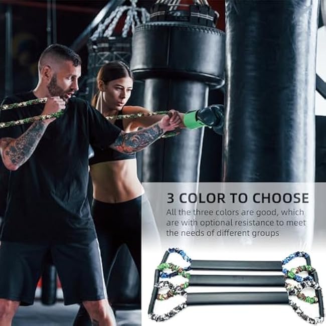 Boxing Training Equipment, Resistance Bands for Shadow Kicking Punching Exercise Accessories for Full Body Workout Home Gym Men and Women