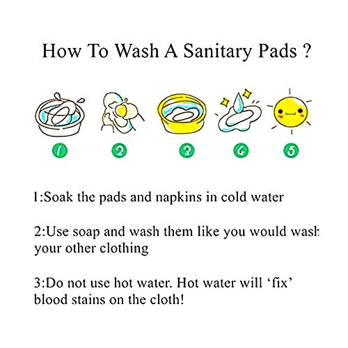 Image of Reusable Menstrual Pads (7 in 1, 25.4cm 4 Layers), Bamboo Cloth Pads for Heavy Flow with Wet Bag, Large Sanitary Pad Set with Wings for Women, Washable Overnight Cloth Panty Liners Period (Pack of 2)