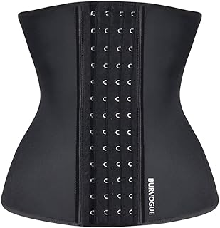 Burvogue Waist Trainer for Weight Loss-Women Trimmer Slimmer Belt Latex Corset Cincher Body Shaper …