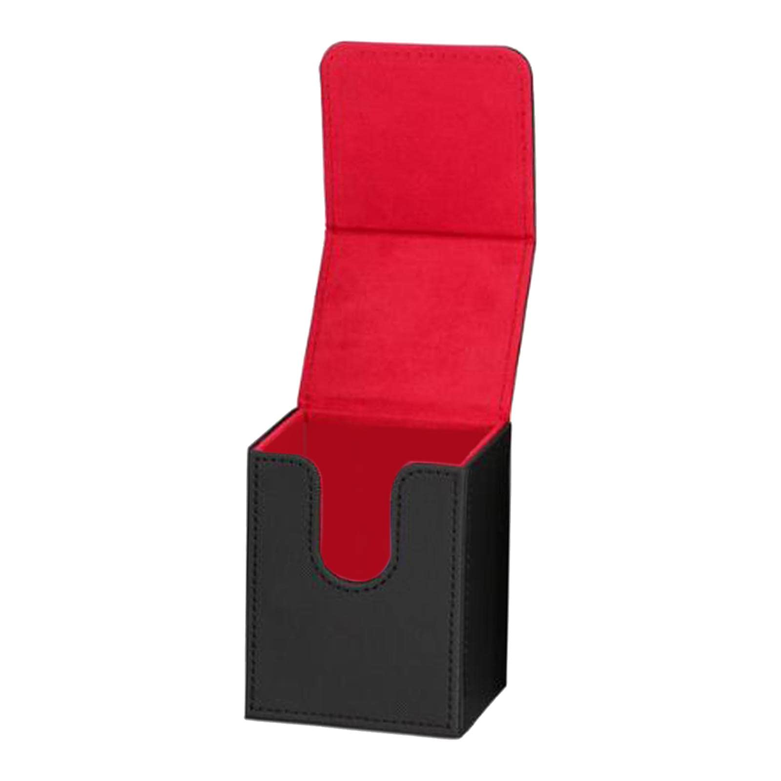WOVEBIUS Trading Card Deck Box Organizer Storage Holder Holds 100+ Card for Card Black Red,104x83x80mm
