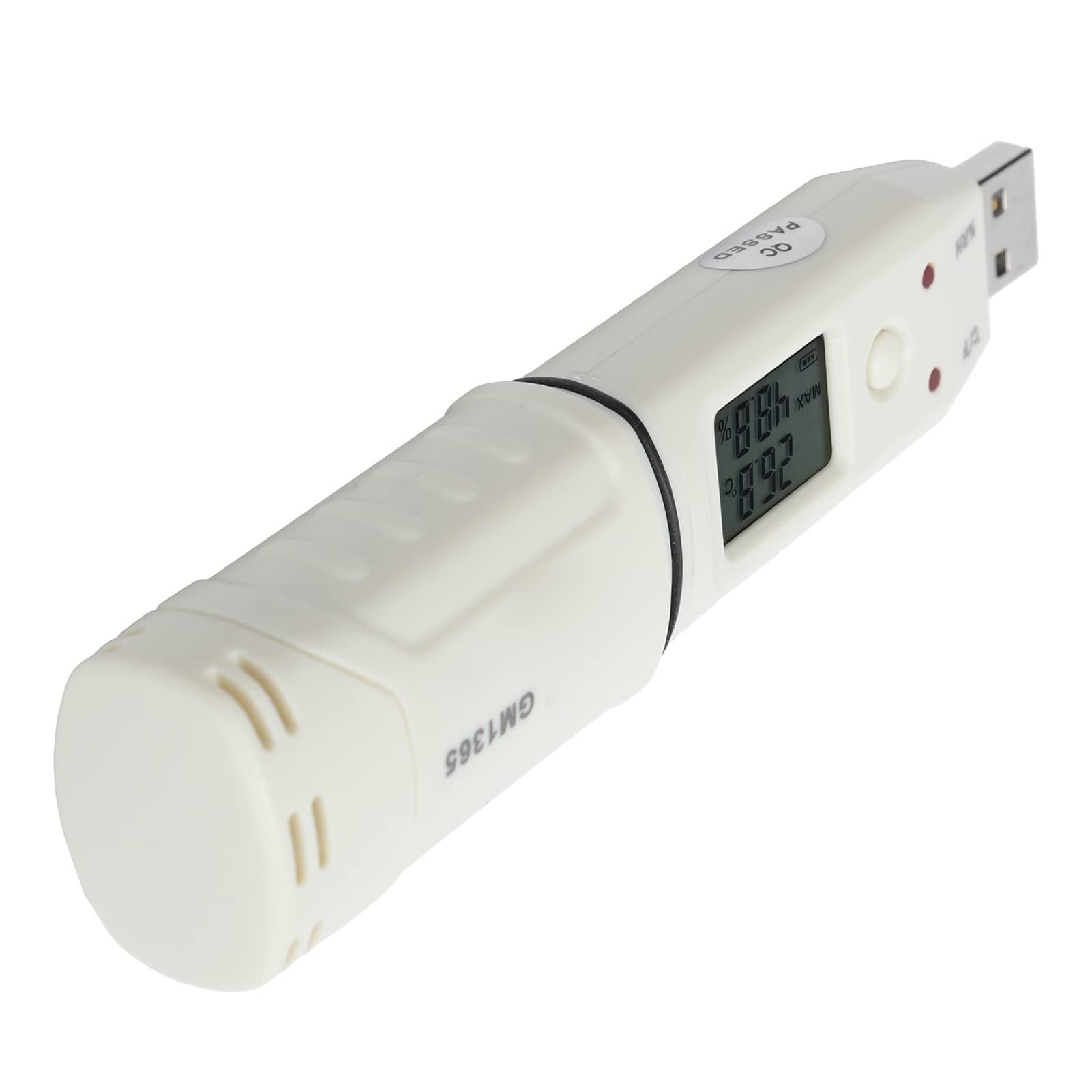 Temperatura Digital Humedad Logger Termómetro Interior Higrómetro Detector Recordadora de Datos con Alarma