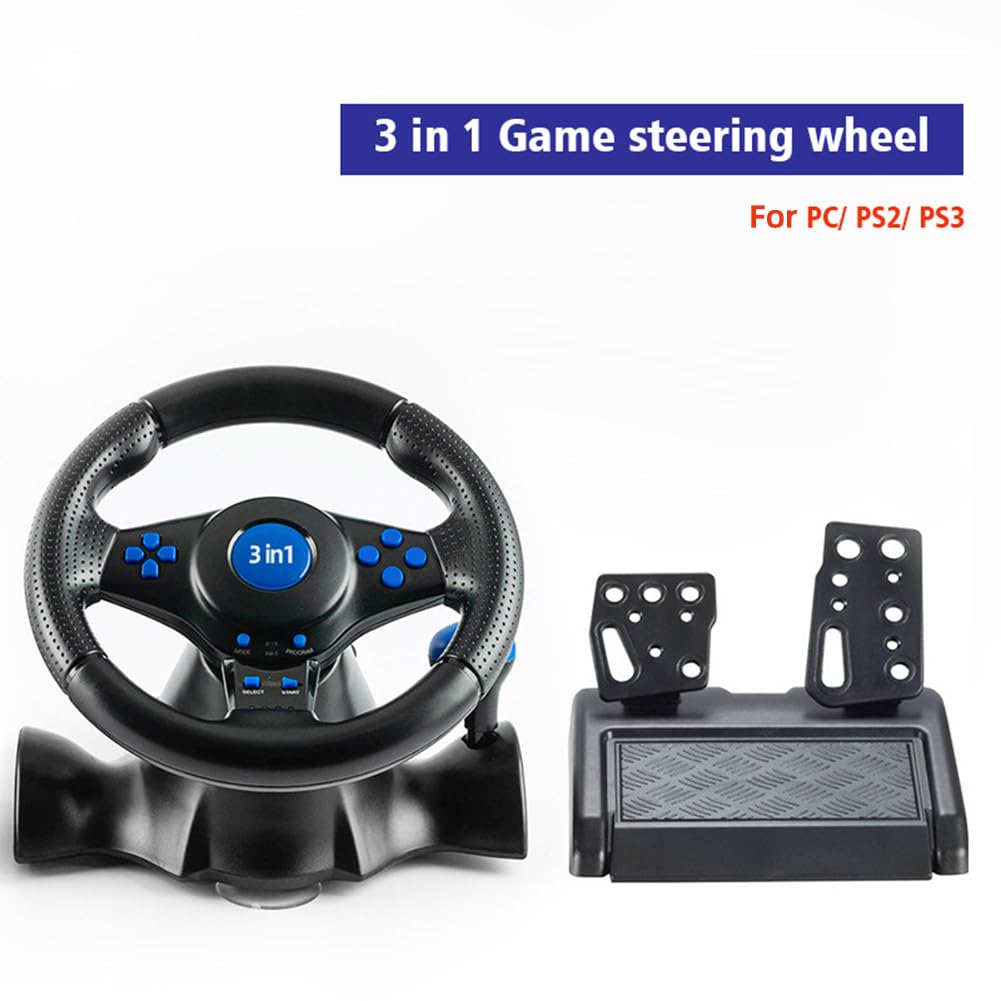 Volante de carreras con control de doble embrague con controlador de vibración manual para Switch One/360/PS4/PS2/PS3/PC