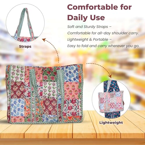 Bolso Tote de algodón para mujer miniatura 2