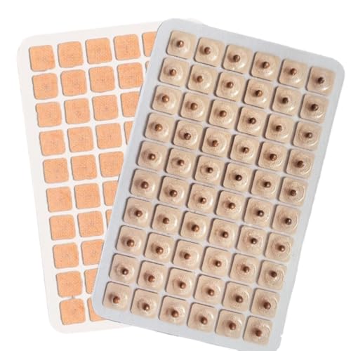 YAZWUR 600 unidades de semillas auriculoterapia adhesivas Set de acupresión para aliviar estrés y tensiones musculares ideal para deportistas y trabajadores de oficina (10 hojas)