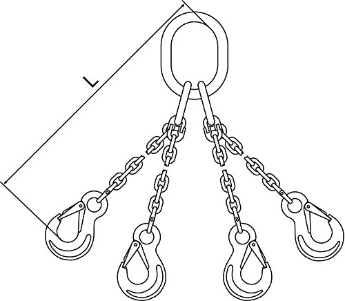 Chain Sling, G120, QOS, Alloy Steel, 5 ft. L