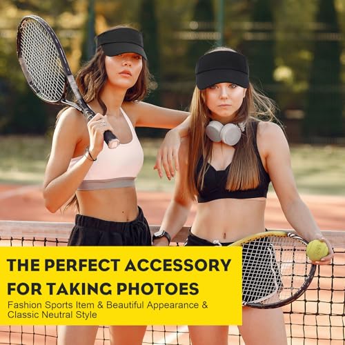 Image of Silkfly 50 Pack Sun Visor Caps Adjustable Sports Athletic Cap UV Protection Sun Visor Hat Men Women Tennis
