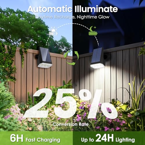 Solar Spot Lights Outdoor Garden, 63 LED Solar Powered SpotLights, 3 Modes, IP65 Waterproof Garden UpLighters for Yard Pathway Patio Driveway (2 Pack,Cold White) - Image 4