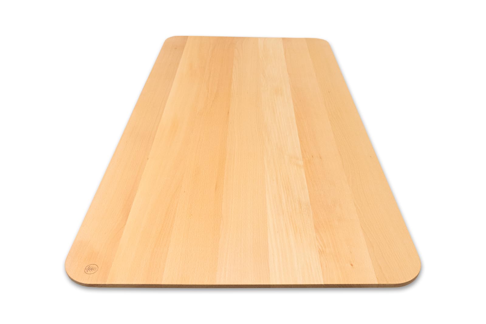 Tablero de escritorio de madera maciza de haya con borde suizo (60 x 120 cm)