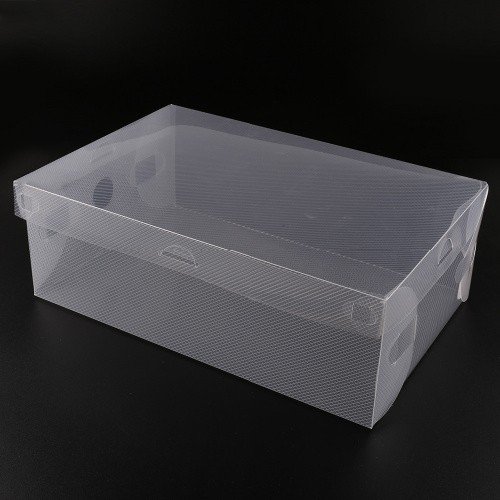 Areena Shop 10x Transparent Clear Plastic Shoe Boxes Stackable Foldable