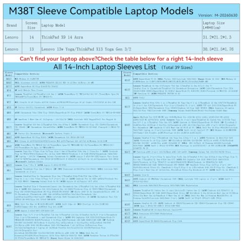 Image of Smatree M38TP Hard Protective Laptop Sleeve Case for 13 inch Lenovo | Compatible for Lenovo 13w Yoga, for ThinkPad X13 Yoga Gen 3 /2, for ThinkPad X9 14 Aura Edition Copilot+PC, Pink(X8033TP)