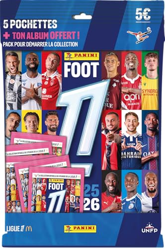 Panini Foot 2025-26 Ligue 1 McDonald's Pack de démarrage (5 Pochettes + Album Offert)