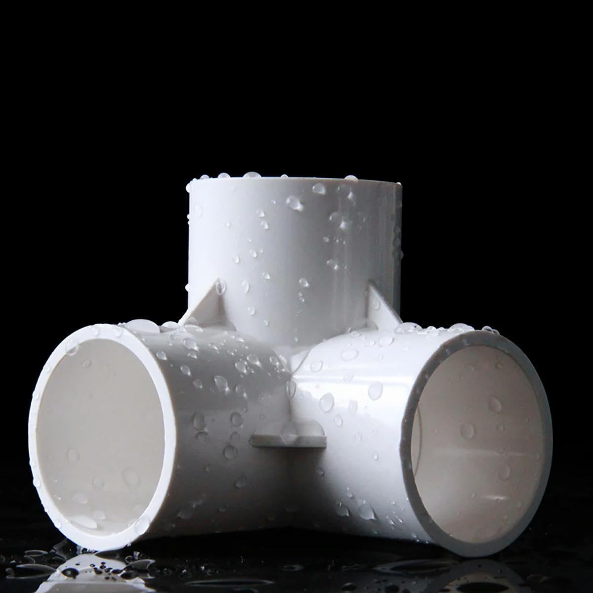 Codo de PVC de 3 vías 20 mm, 25 mm, 32 mm, 40 mm, 50 mm Conector de tubería de instalación de tubería de presión de solvente métrico-albo-50 mm-2 piezas