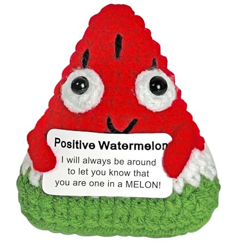 Positive Crochet Animals Watermelon Gifts, Crocheted Emotional In...