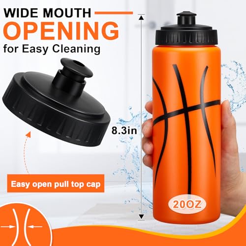 Yaomiao Basketball Water Bottle 20 oz Reusable Bpa Free Squeeze Easy Carry Leak Proof for Team Sports Basketball Stuff Party Favors Gifts for Boys Girls - Image 3