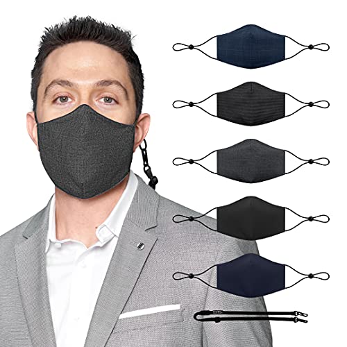 SCHOOL MASKPACK Teen/Adult XXL Reusable Wool Face Mask Set, Liquid-Repellent, Back to School Supplies