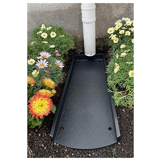 Jamphaza 2 Pack Decorative Gutter Downspout Extensions: Rain Gutter Downspout Splash Block, Down Spout Extender, Drain Gutter Guard Diverter, Gutter Splash Guards Fixable Rainwater Drainage 24"