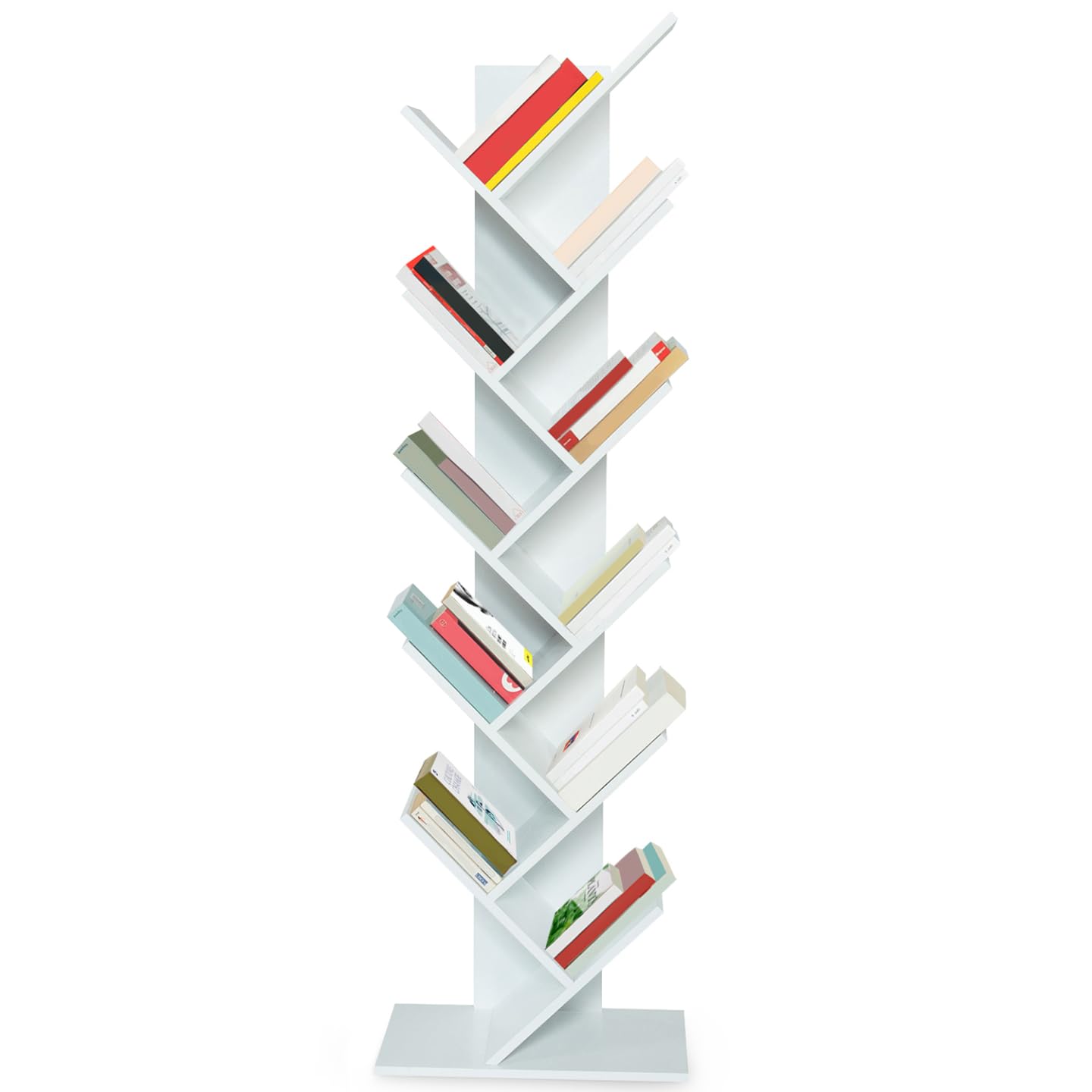 IDMarket - Estantería para libros de té (10 niveles), color blanco