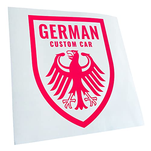 Kiwistar - Autocollant - German Custom Car - Auto Tuning - pink néon - G10 - Pour voitures, vélos, véhicules, motos, cyclomoteurs, tuning, vitres arrière