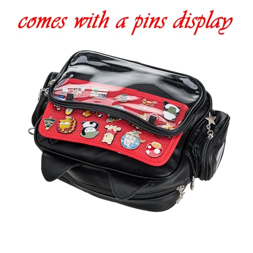 Kawaii Ita Bag Backpack Crossbody Bag Cat Shoulder Bags Multi-Purpose Pin Display with Insert