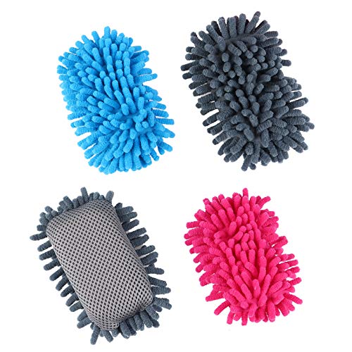 4 PCS Microfiber Shag Whiteboard Eraser Washable Microfiber Shag Dry Erase Board Eraser for Markers, Chalk, Home, Classroom and Office