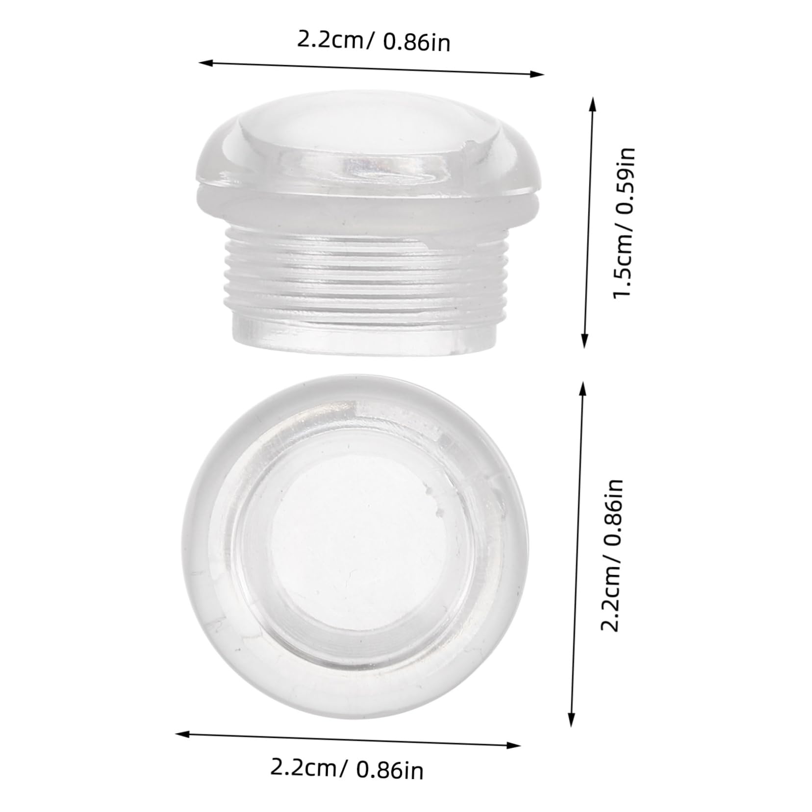 SOLUSTRE Bathroom Soap Dispenser Wall Mount Parts 8pcs Plastic Transparent Covers for Repairing and Upgrading