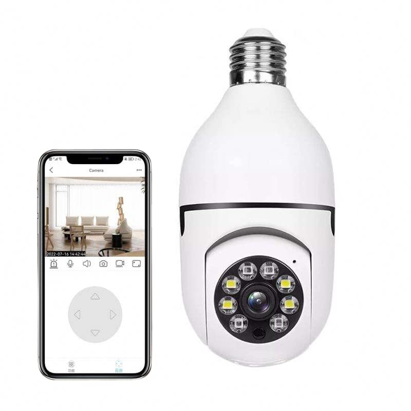Grousale 3MP HD WiFi Home Security Camera with Live View, Color Night Vision, Motion Detection, 2Way-Intercom, 360 Degree Wide Angle, Built-in Siren, SD Card Support Upto 128GB
