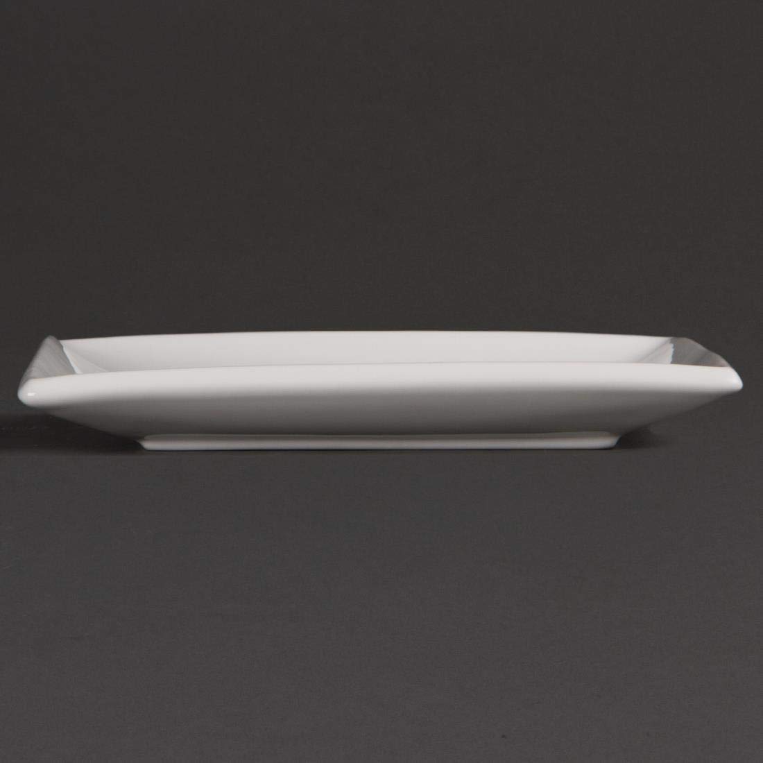 Olympia plato cuadrado de porcelana U154, blanco (Pack de 12)