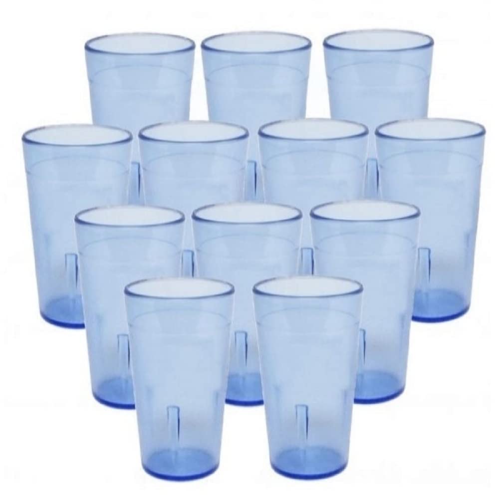 Amazon.com | TrueCraftware- 24 oz. Pebbled Tumbler Drinking Cups Blue Color  Set of 12 - Reusable Premium Water Iced Tea Glasses Drinking Glasses  Stackable Dishwasher Safe Break-Resistant for Home and Restaurants: Tumblers